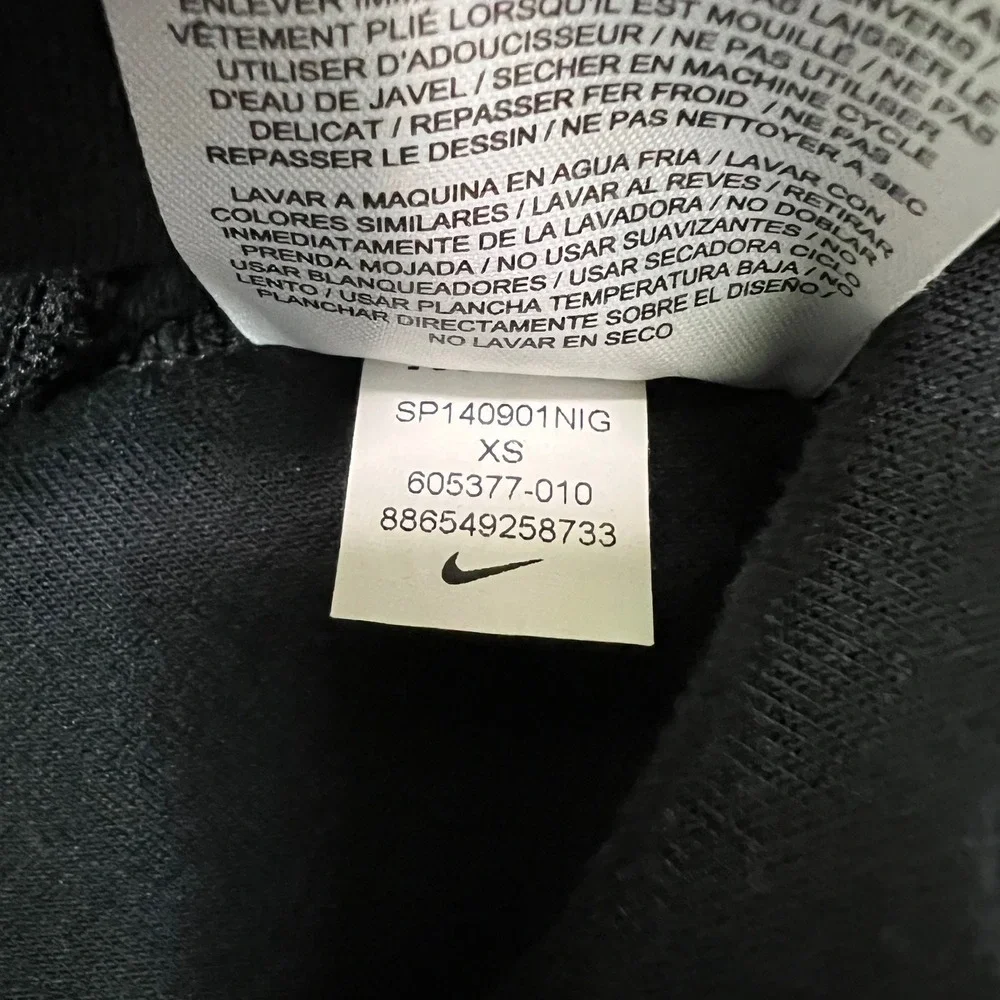 Nike Tech Poncho Pullover Womens XS Scuba Black Hooded Oversize Activewear - Picture 5 of 8